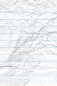 White clean crumpled notebook paper with lines vector