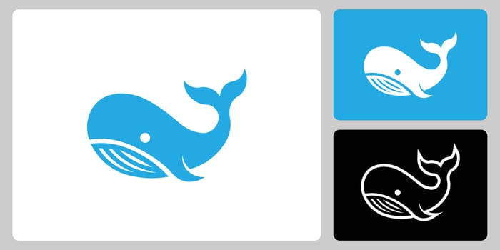SImple Whale Logo or Icon Template vector