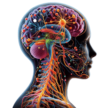 the human brain and nervous system png