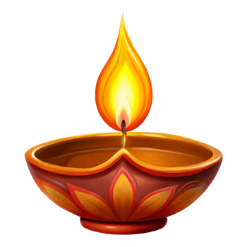 Festive Diya with Vibrant Colors for Diwali png