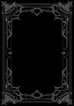 Vintage borders and frames with black background. eps 10 vector