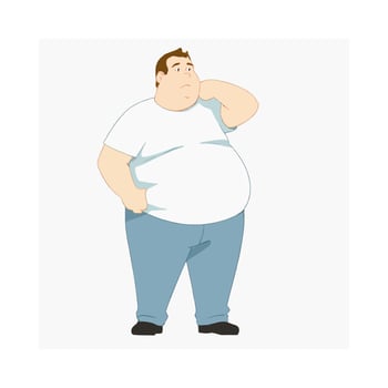 Belly Fat Health Weight Nutrition Exercise vector