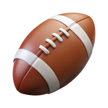 3D Rendered Brown Leather American Football png