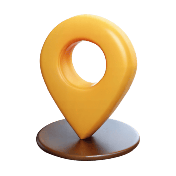 3D Yellow Location Pin Icon Rendered On Transparent Background png