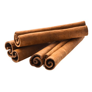 Three cinnamon sticks with curled ends png