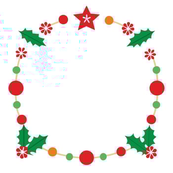 Christmas wreath clipart vector