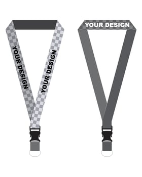 Blank lanyard template editable vector
