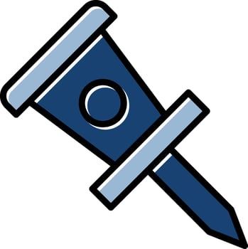 Pin Icon Design vector