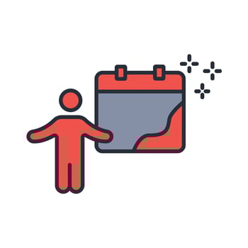 december 31 icon. .Editable stroke.linear style sign for use web design,logo.Symbol illustration. vector