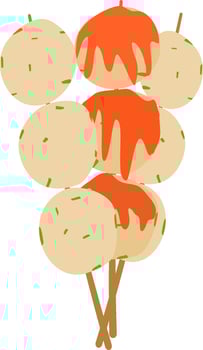 Meatball with sauce street food vector
