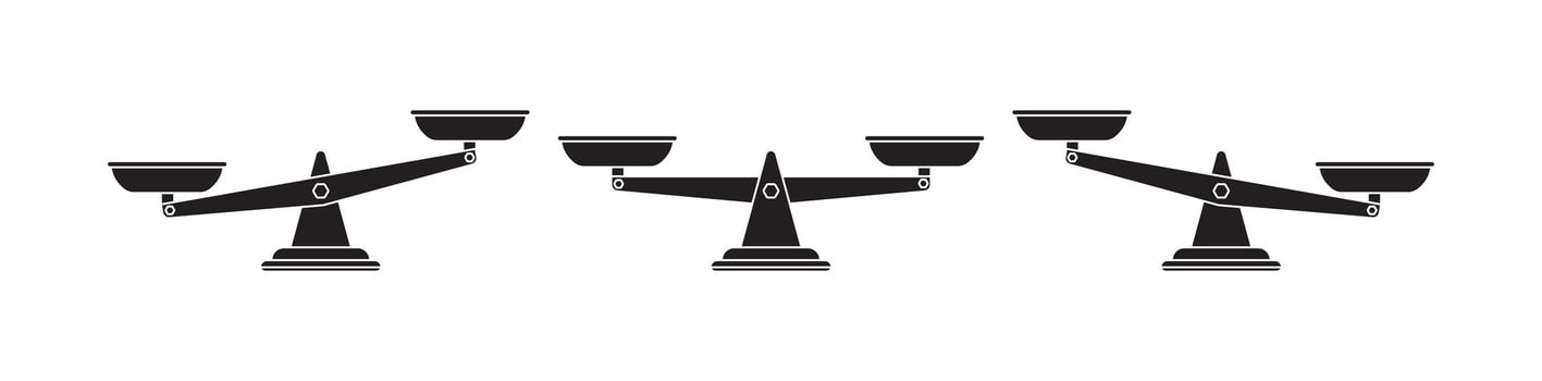 set scale black design vector