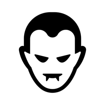 vampire head icon flat illustration vector