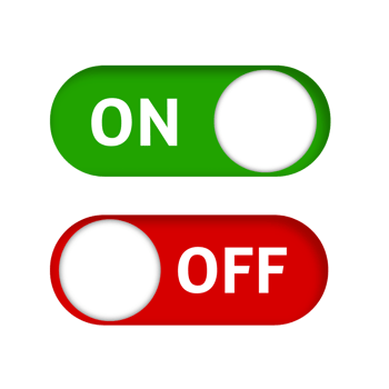 Flat icon On and Off Toggle switch button sign png