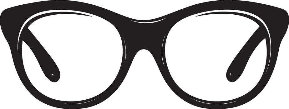Eye Glasses clean simple silhouette black vector