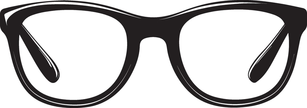 Eye Glasses clean simple silhouette black vector