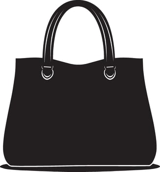 a black handbag on a white background vector