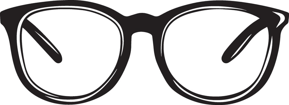 Eye Glasses clean simple outline black vector