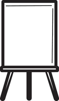 Signage board stand clean simple icon linear black vector