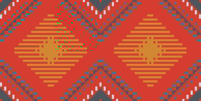 Indonesia Ethnic Design Pattern in the Philippinesfolk Embroidery, Aztec Geometric Ornament Print. Design for Carpet, Wallpaper, Clothing, Wrapping, Fabric vector