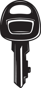Car's key clean simple silhouette black vector