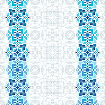 Oriental Ornament Design with Stroke on Winter Theme vector