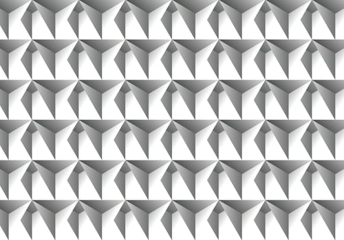 Geometric 3D Folded Pyramid Patter. Modern Abstract Gray and White Illusion Design for Digital Art, Wallpaper, Graphic Design, and Crafts. Minimalist Origami Inspired Decor vector