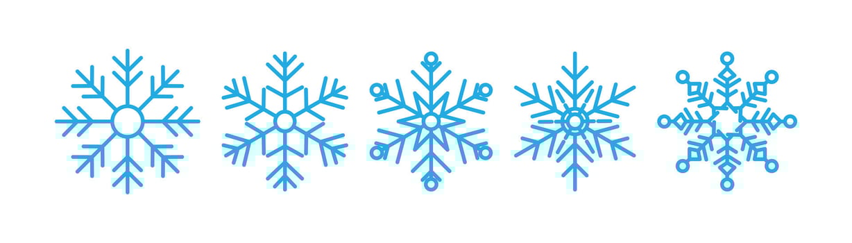 snowflakes on white background vector