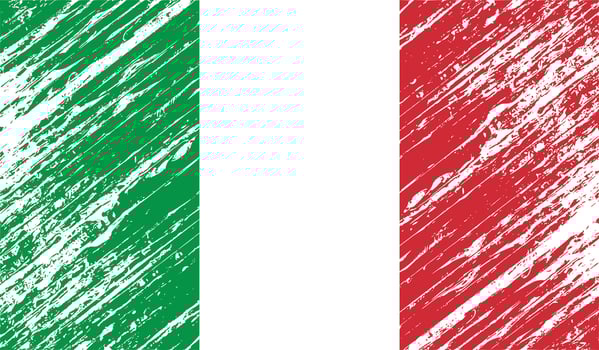 the flag of italy grunge vector