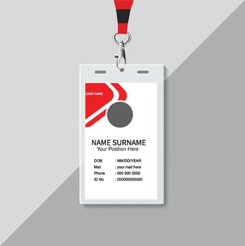 Modern Clean ID Card Template, Employee Identity Card Template, identity card design template vector