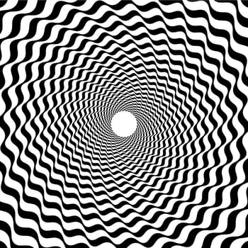 Psychedelic hypnotic swirl pattern background vector
