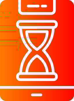 Smartphone Glyph Gradient Icon vector