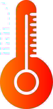 Thermometer Glyph Gradient Icon vector
