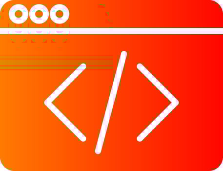 Browser Glyph Gradient Icon vector