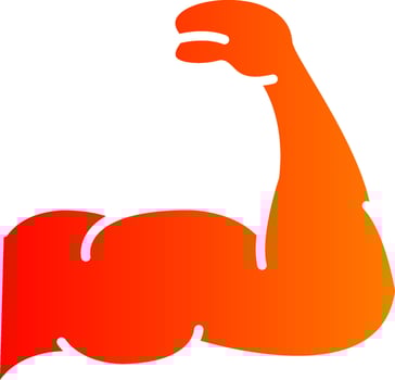 Strong Glyph Gradient Icon vector
