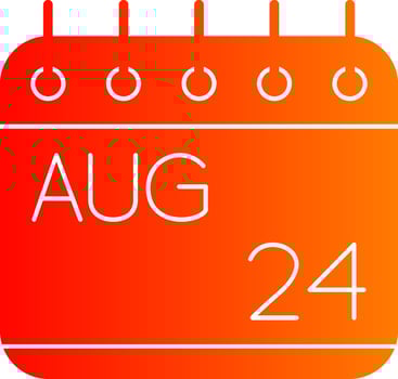 August Glyph Gradient Icon vector