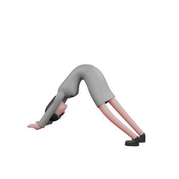 3D Professional female in Journalist Role. A female journalist is doing a Downward Dog pose, one of the famous yoga poses for stretching the back and leg muscles. News png