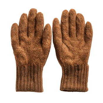 Pair of woolen gloves front view isolate on transparent background png