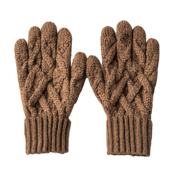 Pair of woolen gloves front view isolate on transparent background png