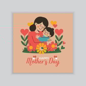 Mothers day greeting banner template vector