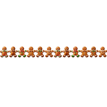 Christmas Gingerbread doll line border png
