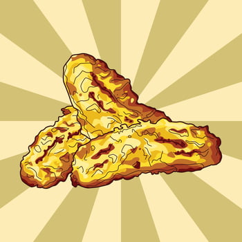 Delicious and yummy fried bananas, South East Asia traditional dessert, food. vector