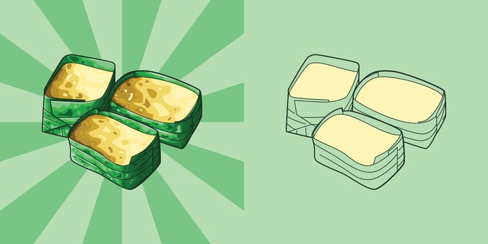 Delicious and yummy Kuih Tepung Pelita, South East Asia traditional dessert, food. vector