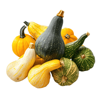 Autumn Squashes isolate on transparent background png
