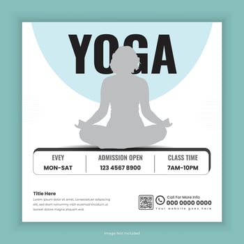 Yoga Studio Flyer Design Layout vector