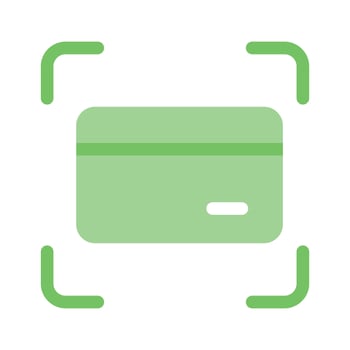 Credit card scanning design in modern style vector