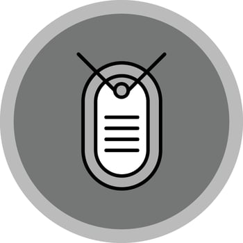 Dog Tag Icon Design vector