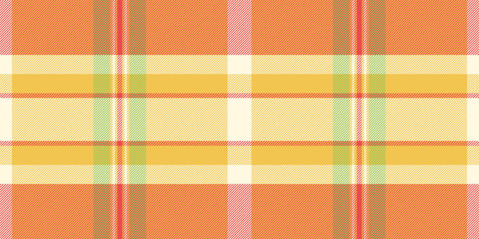 Amazing plaid seamless textile, greeting card check fabric tartan. Neat background texture pattern in amber and red colors. vector