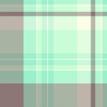 Pillow check fabric, 50s textile pattern tartan. Customized background plaid seamless texture in light and mint colors. vector