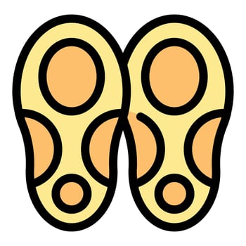 Orthopedic insoles providing arch and heel support for flat feet vector
