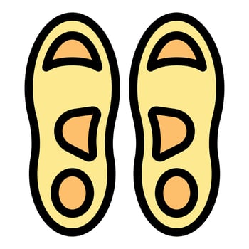 Orthopedic insoles for correcting flat feet and foot posture vector